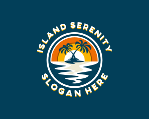 Island Vacation Beach logo design