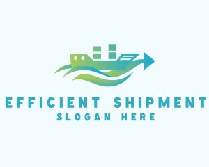 Cargo Ship Arrow logo design