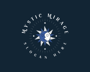 Mystical Moon Sun logo design