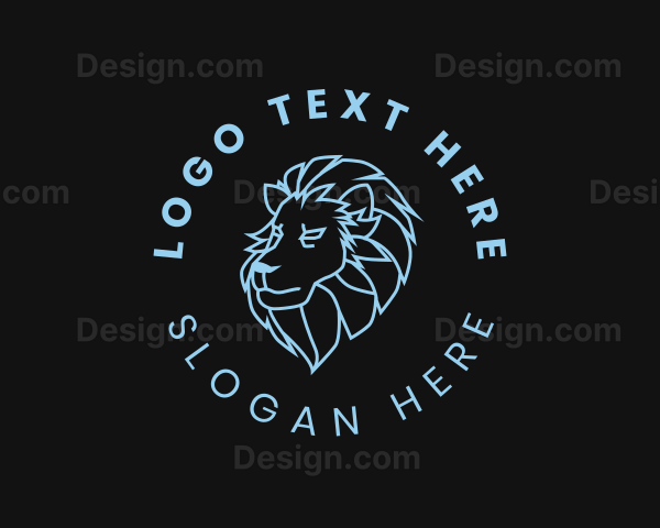 Wild Lion Feline Logo