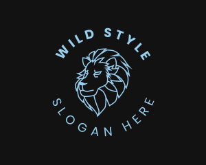 Wild Lion Feline logo design