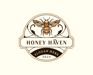 Honey Bee Apiculture logo design