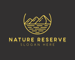 Nature Mountain Camp  logo design