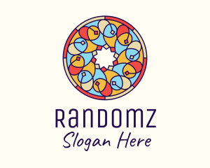 Festive Round Stained Glass logo