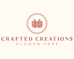 Butterfly Yarn Wool logo design