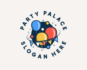 Party Balloon Banner logo design