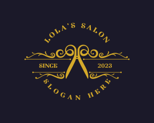 Scissors Barber Salon  logo design