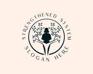 Woman Tree Reproductive logo design