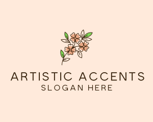 Minimalist Flower Bloom logo design