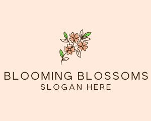 Minimalist Flower Bloom logo