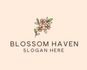 Minimalist Flower Bloom logo
