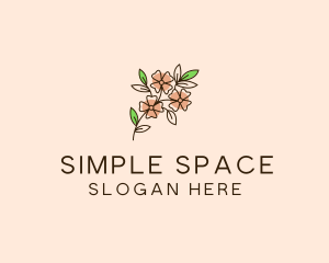 Minimalist Flower Bloom logo design