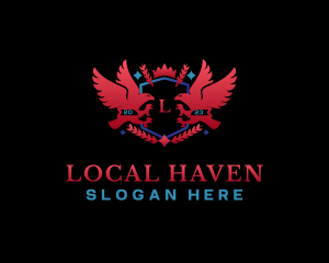Royal Eagle Laurel logo design