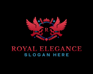 Royal Eagle Laurel logo design