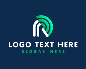 Internet - Letter R Internet Signal logo design