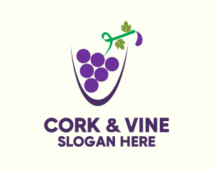 Grape Juice Cup logo design