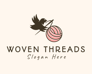 Bird Sew Needle logo design