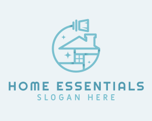 Household Broom Cleaner logo design