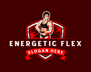 Strong Woman Trainer Coach logo design