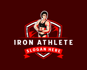 Strong Woman Trainer Coach logo design