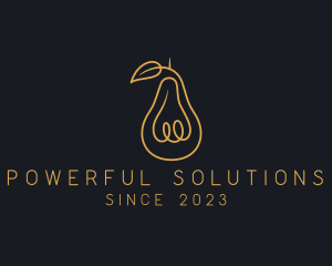 Light Bulb Pear logo design