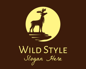 Wild Moose Moon logo design