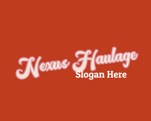 Retro Cursive Business logo design