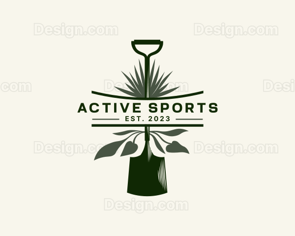 Shovel Gardening Tool Environment Logo