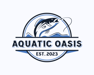 Fishing Aquatic Seafood logo design