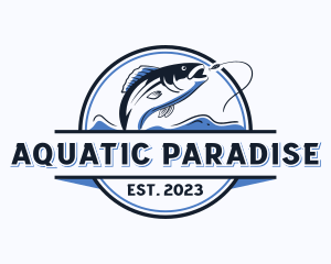 Fishing Aquatic Seafood logo design