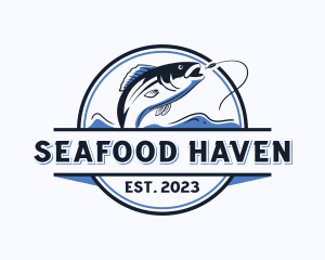 Fishing Aquatic Seafood logo design