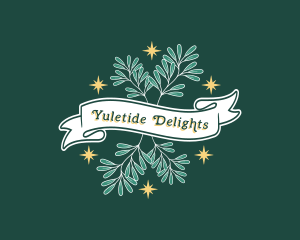 Christmas Mistletoe Banner logo design