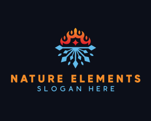 Heating Cooling Temperature logo design