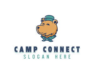 Outdoor Camping Bear logo design