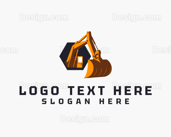 Excavator Digger Machinery Logo