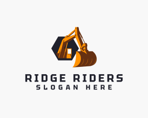 Excavator Digger Machinery logo design