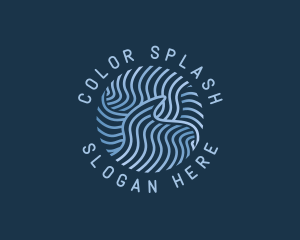 Ocean Wave Splash logo design