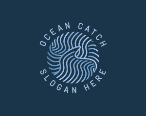 Ocean Wave Splash logo design