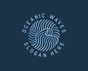 Ocean Wave Splash logo design