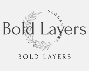 Elegant Luxury Leaves Lettermark logo design