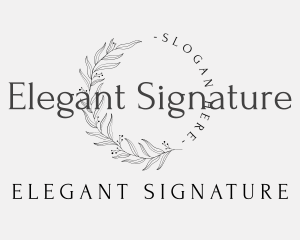 Elegant Luxury Leaves Lettermark logo design