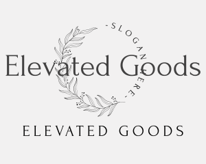 Elegant Luxury Leaves Lettermark logo design