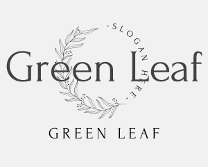 Elegant Luxury Leaves Lettermark logo