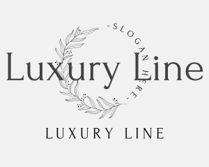 Elegant Luxury Leaves Lettermark logo design