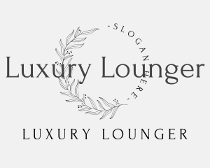 Elegant Luxury Leaves Lettermark logo design