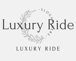 Elegant Luxury Leaves Lettermark logo design