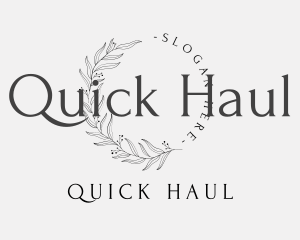 Elegant Luxury Leaves Lettermark logo design