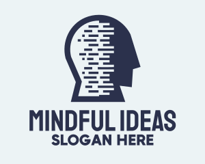 Blue Head Mind logo design