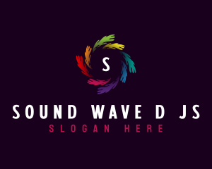 Spiral Rainbow Wave logo design