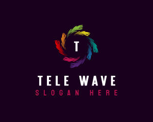 Spiral Rainbow Wave logo design